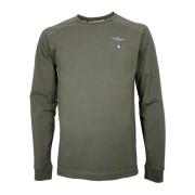 Basis Ronde Hals Heren T-shirt Aeronautica Militare , Green , Heren