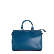 Pre-owned Leather handbags Louis Vuitton Vintage , Blue , Dames