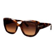 Stijlvolle zonnebril Ft1192 Tom Ford , Brown , Dames