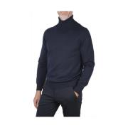 Merinowollen Turtleneck Trui met Dubbele Draad Gran Sasso , Blue , Her...