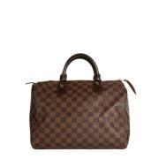 Pre-owned Canvas handbags Louis Vuitton Vintage , Brown , Dames