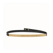 Zwart Ketting Leren Riem met Pin Sluiting Orciani , Black , Dames