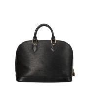 Pre-owned Leather handbags Louis Vuitton Vintage , Black , Dames