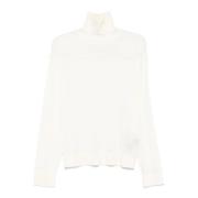 Witte Oversized Trui met Cashmere Laneus , White , Heren