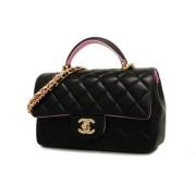 Pre-owned Leather chanel-bags Chanel Vintage , Black , Dames