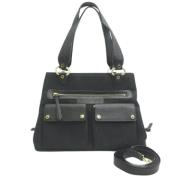 Pre-owned Canvas handbags Bvlgari Vintage , Black , Dames