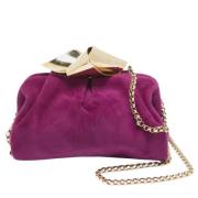 Pre-owned Suede clutches Jimmy Choo Pre-owned , Purple , Dames