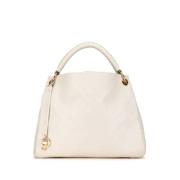 Pre-owned Leather louis-vuitton-bags Louis Vuitton Vintage , White , D...