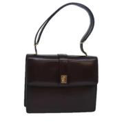 Pre-owned Leather shoulder-bags Burberry Vintage , Brown , Dames