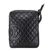 Pre-owned Leather crossbody-bags Chanel Vintage , Black , Dames