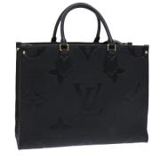 Pre-owned Leather totes Louis Vuitton Vintage , Black , Dames