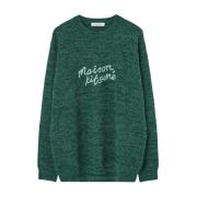 Handgeschreven Jersey Sweaters Maison Kitsuné , Green , Heren