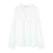 Witte Katoenen Gaasblouse Vanessa Bruno , White , Dames