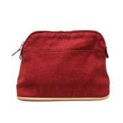 Pre-owned Cotton pouches Hermès Vintage , Red , Dames