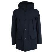 Parka Jas met Polyamide en Elastaan Woolrich , Blue , Heren