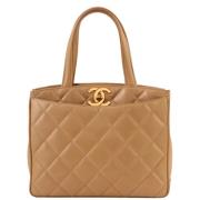 Pre-owned Fabric chanel-bags Chanel Vintage , Beige , Dames