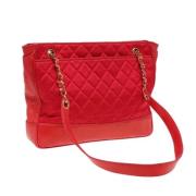 Pre-owned Satin chanel-bags Chanel Vintage , Red , Dames