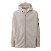 Diagonaal geweven hoodie beige C.p. Company , Beige , Heren