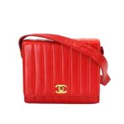 Pre-owned Leather chanel-bags Chanel Vintage , Red , Dames