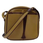 Pre-owned Leather shoulder-bags Cartier Vintage , Green , Dames