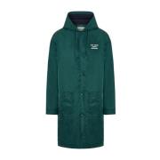 Groene Parka Jas met Slogan Drole de Monsieur , Green , Heren