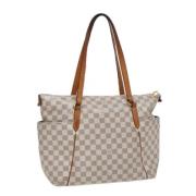 Pre-owned Canvas totes Louis Vuitton Vintage , White , Dames