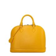 Pre-owned Leather handbags Louis Vuitton Vintage , Yellow , Dames