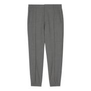 Grijze Wollen Geplooide Broek Slim Fit Paul Smith , Gray , Heren