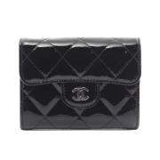 Pre-owned Leather wallets Chanel Vintage , Black , Dames