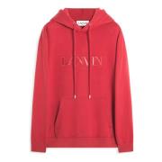 Geborduurde Rode Hoodie Sweater Lanvin , Red , Heren