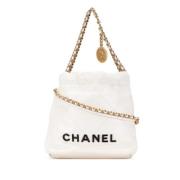 Pre-owned Leather chanel-bags Chanel Vintage , White , Dames