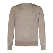 Beige Wol Crewneck Sweater Etro , Beige , Heren