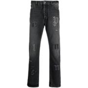 Klassieke Denim Jeans voor dagelijks gebruik Palm Angels , Black , Her...