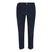 Navy Blauwe Stretch-Katoen Enkellange Broek PT Torino , Blue , Heren