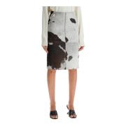 Luipaardprint Midi Rok Saks Potts , Gray , Dames