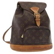 Pre-owned Canvas backpacks Louis Vuitton Vintage , Brown , Dames