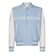 Witte Wollen Blend Jas Elegante Stijl Givenchy , Blue , Heren