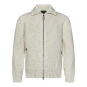 Beige Gebreide Rits Cardigan Aw24 Brioni , Beige , Heren