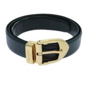 Pre-owned Leather belts Louis Vuitton Vintage , Black , Dames