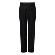 Zwarte Stretch Wollen Broek Michael Coal , Black , Heren