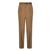 Beige Wollen Broek Elegant Chic Stijl Max Mara , Beige , Dames