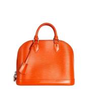 Pre-owned Leather handbags Louis Vuitton Vintage , Orange , Dames