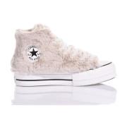 Aangepaste Beige Platform Damessneakers Converse , Beige , Dames