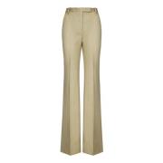 Honing Wijde Pijp Katoenen Broek Tom Ford , Beige , Dames