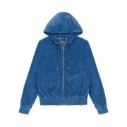 Heldere Blauwe Hoodie Colmar , Blue , Dames