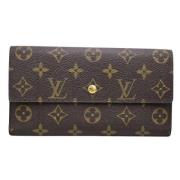 Pre-owned Canvas wallets Louis Vuitton Vintage , Brown , Dames