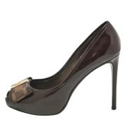 Pre-owned Leather heels Louis Vuitton Vintage , Brown , Dames