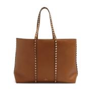 Beige Schoudertas Elegante Stijl Valentino Garavani , Brown , Dames