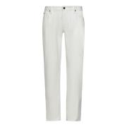 Witte Slim Fit Jeans Aw24 Emporio Armani , White , Heren