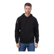 Zwarte hoodie truien met logo Emporio Armani , Black , Heren